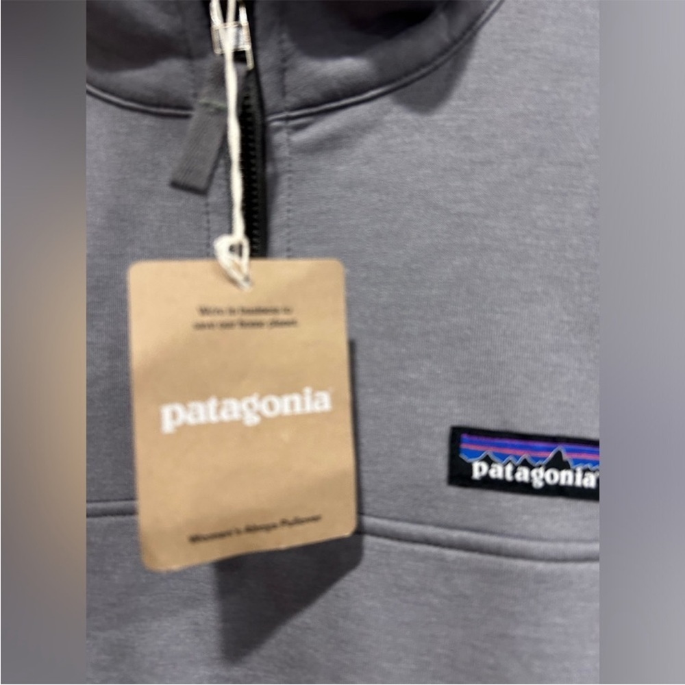 Patagonia Women's Medium Ahnya 1/4 Zip Pullover Noble Grey Jacket NWT - Picture 5 of 7
